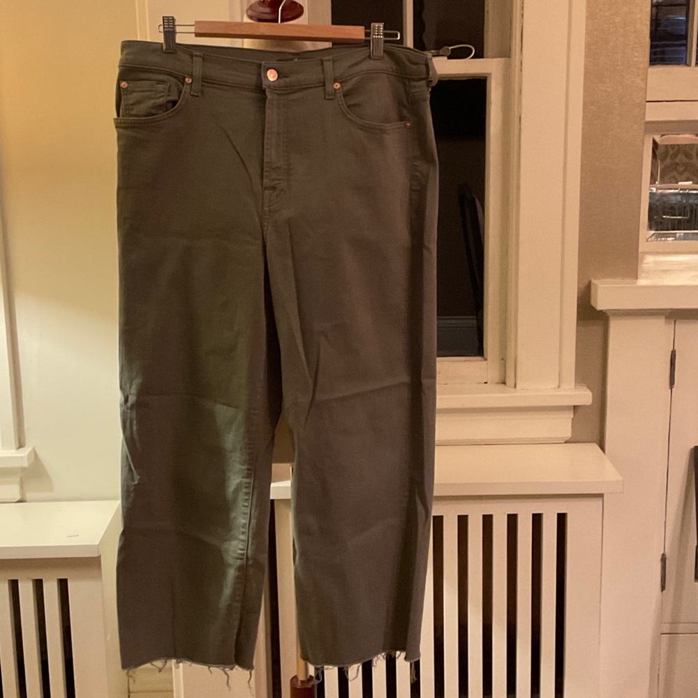 7 For All Mankind Olive Ankle Jeans